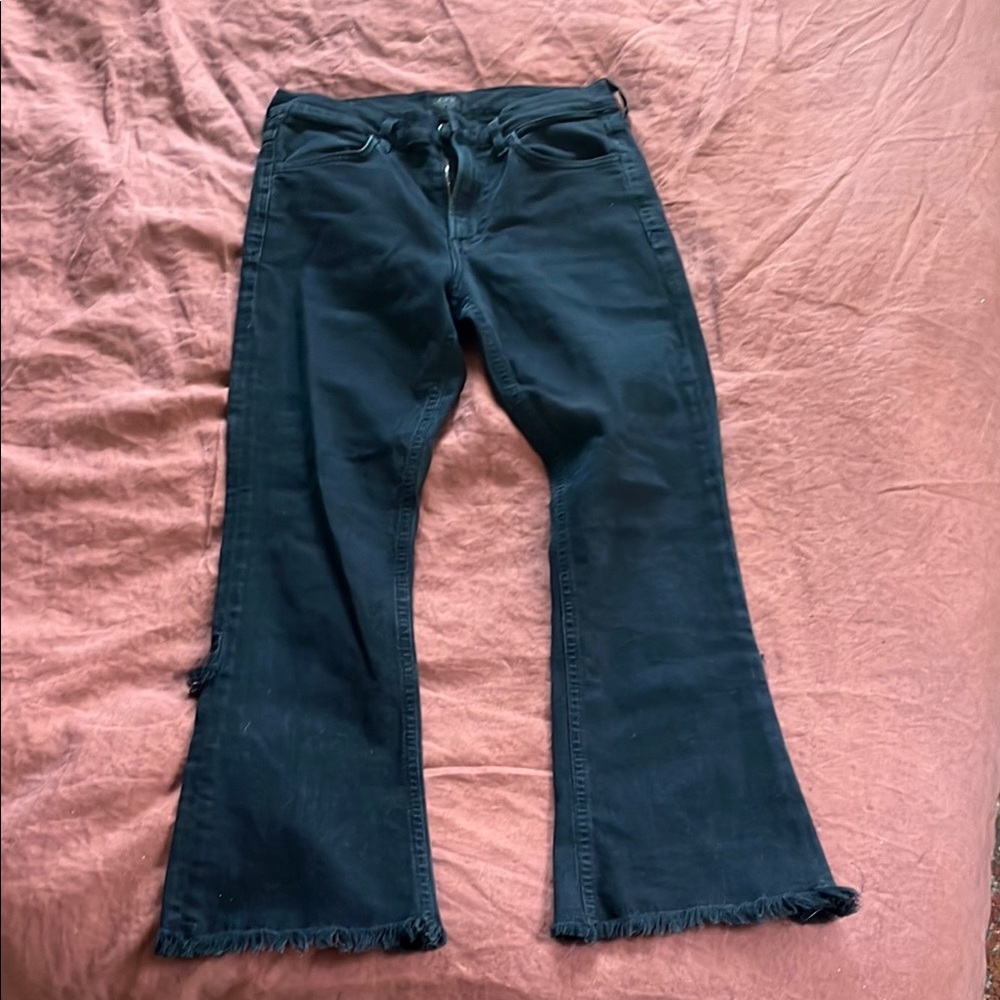 Citizens of Humanity black flare high rise crop jeans